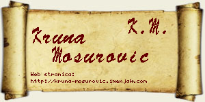 Kruna Mosurović vizit kartica